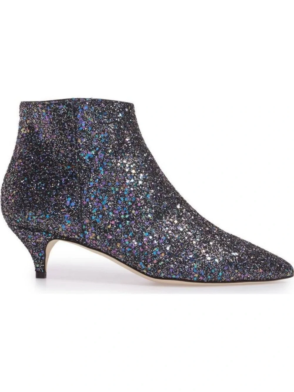 NWOB Kate Spade NY Olly Too Pointy Toe Kitten Heel Bootie Size 9M Sparkly